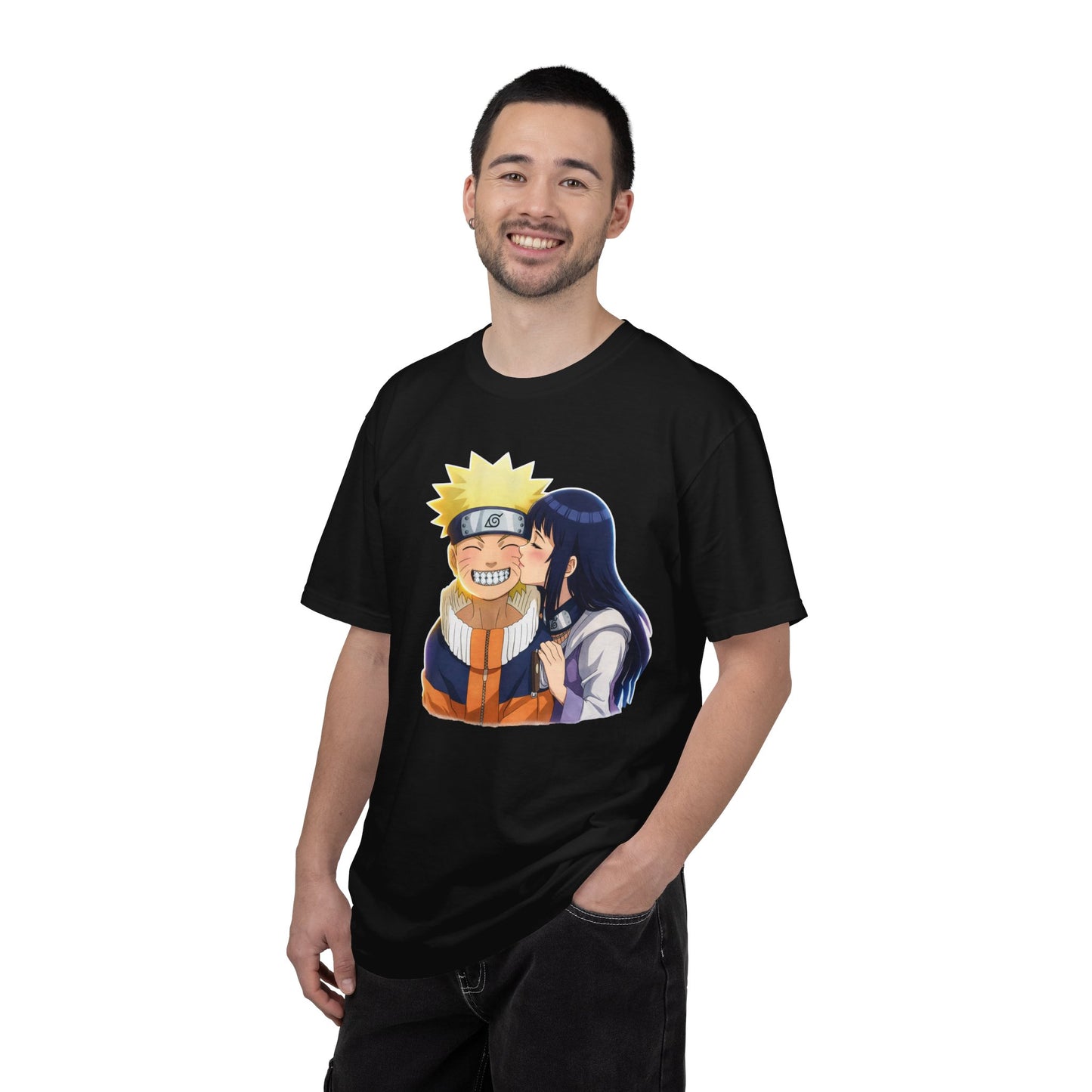 Anime Naruto & Hinata Kiss T-Shirt — Cute Romantic Shonen Tee