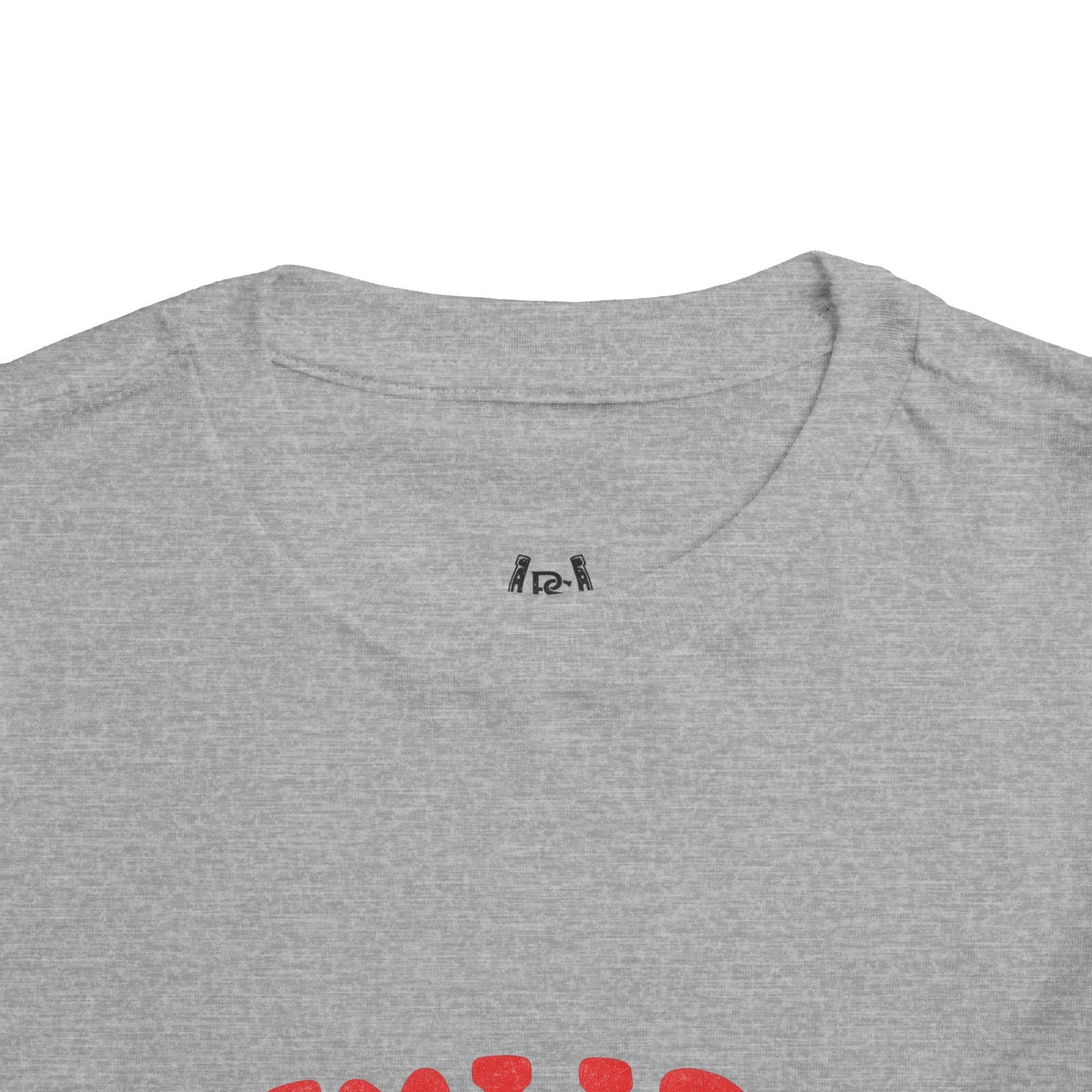 Howdy Toddler Tee — Red Retro Text Short Sleeve Shirt for Kids