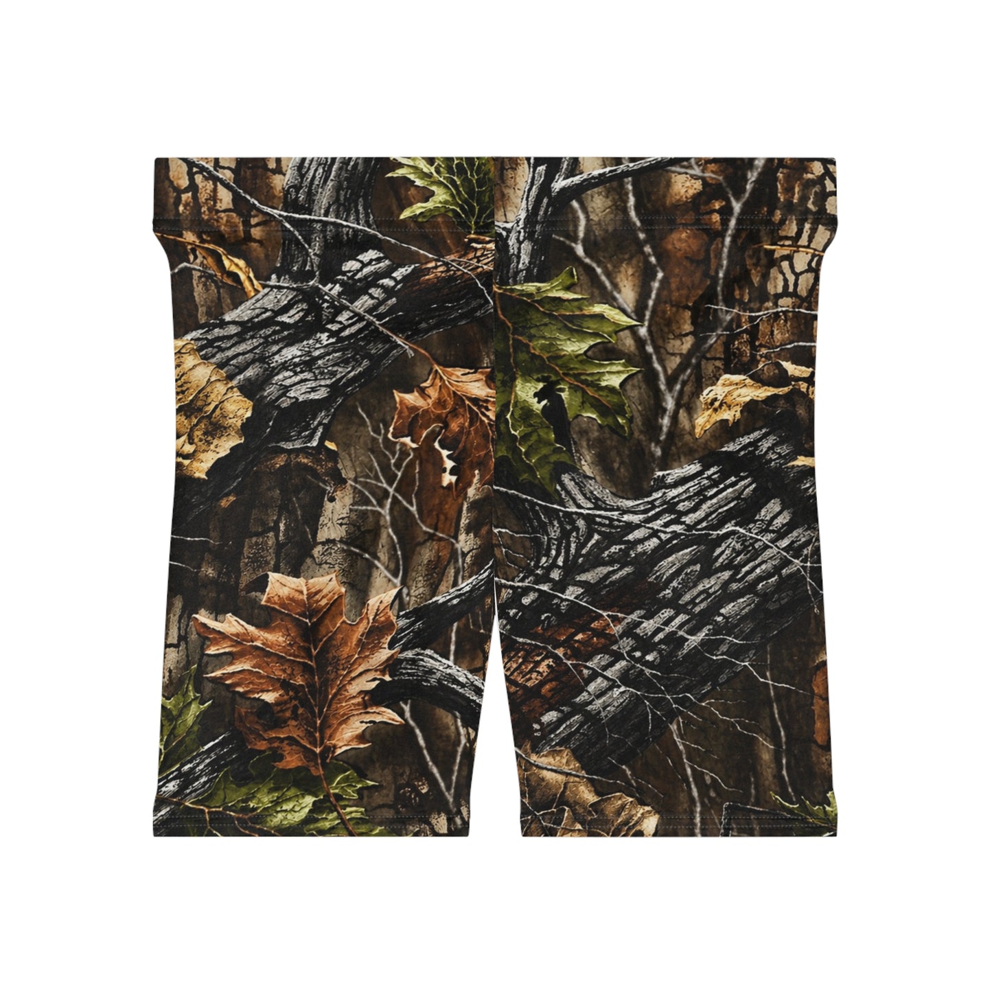 Camo Oak Leaf Women's Biker Shorts – Autumn Hunting & Outdoor Activewear