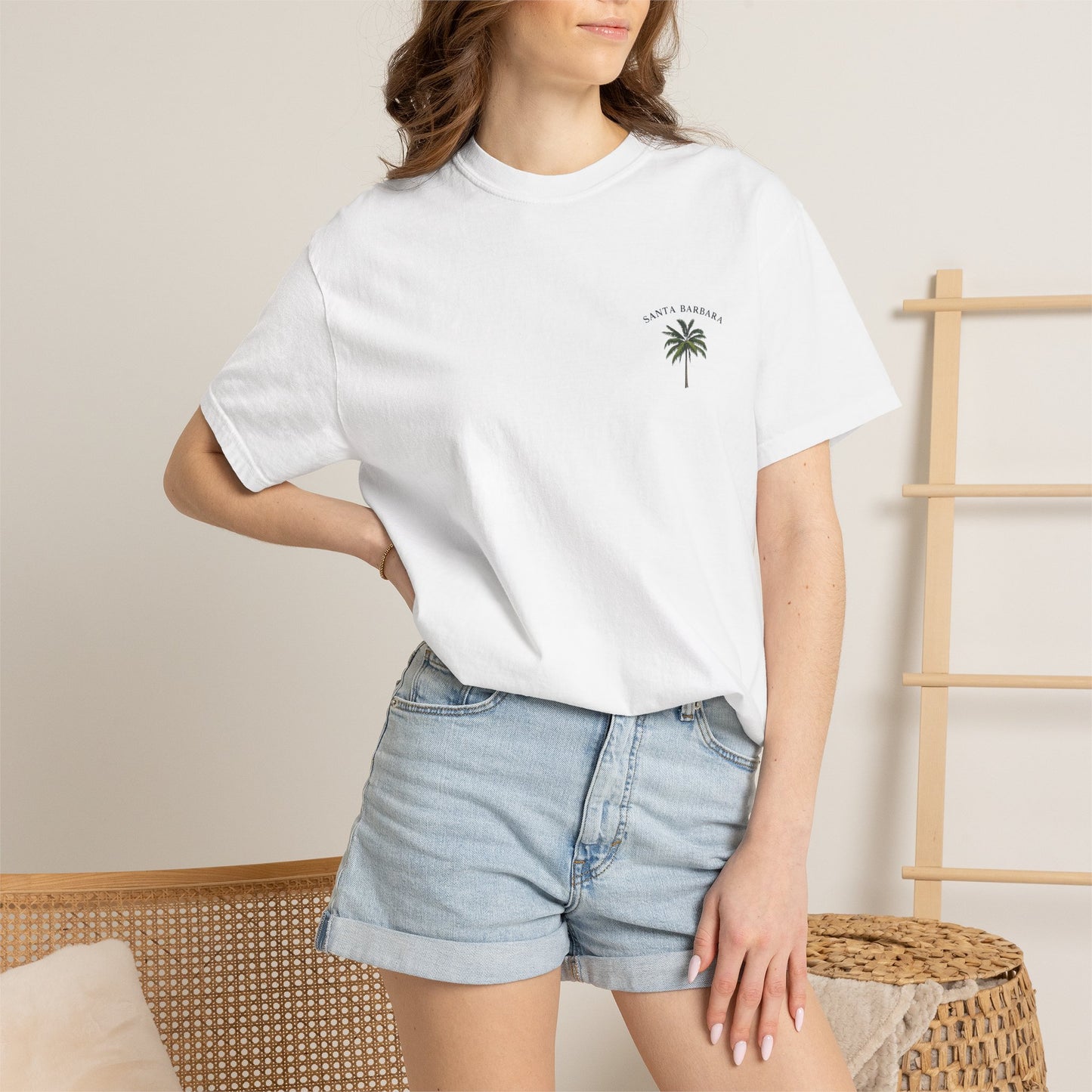 Santa Barbara Palm T-Shirt — California Surf Graphic Tee