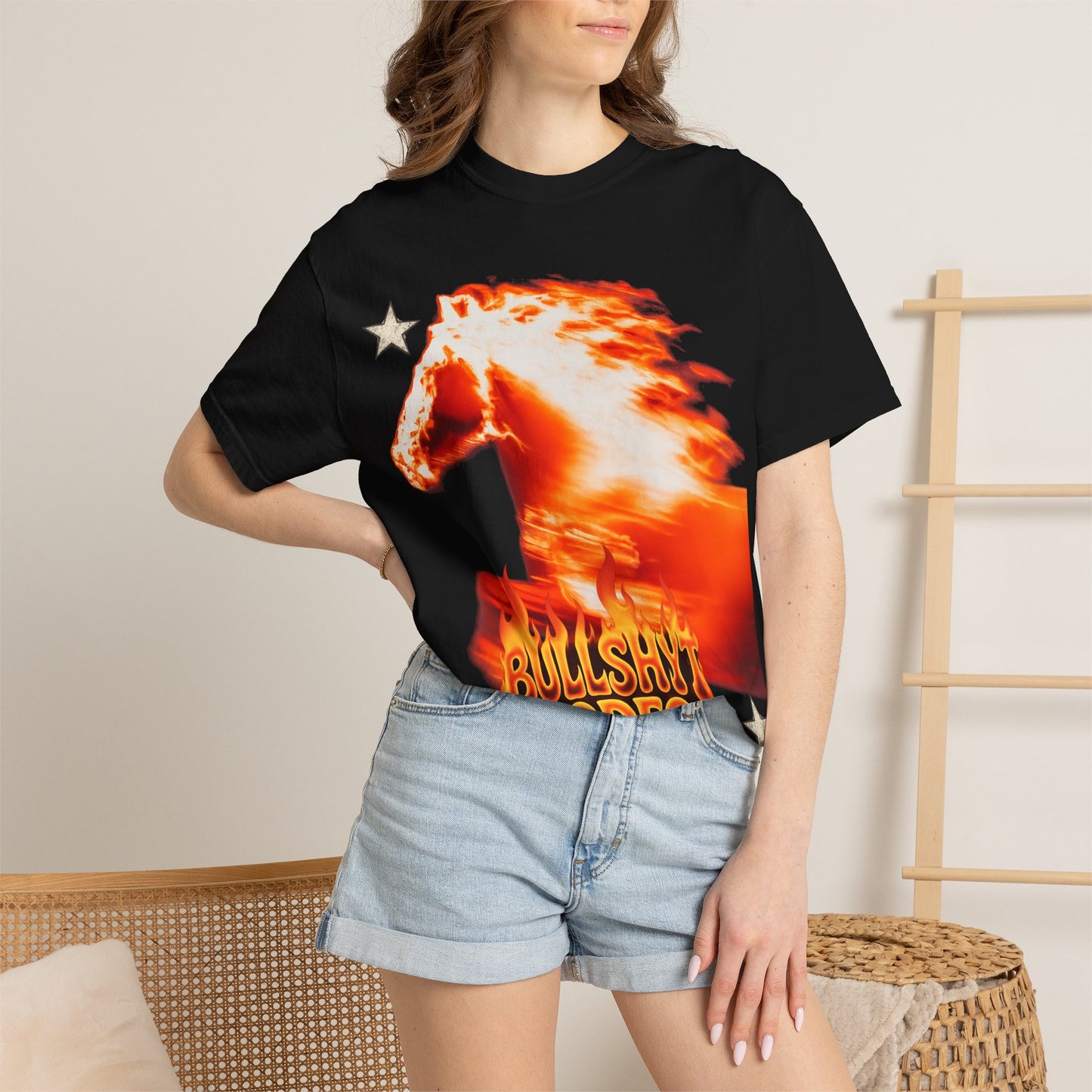 Bullshit Rodeo Flame Horse T-Shirt
