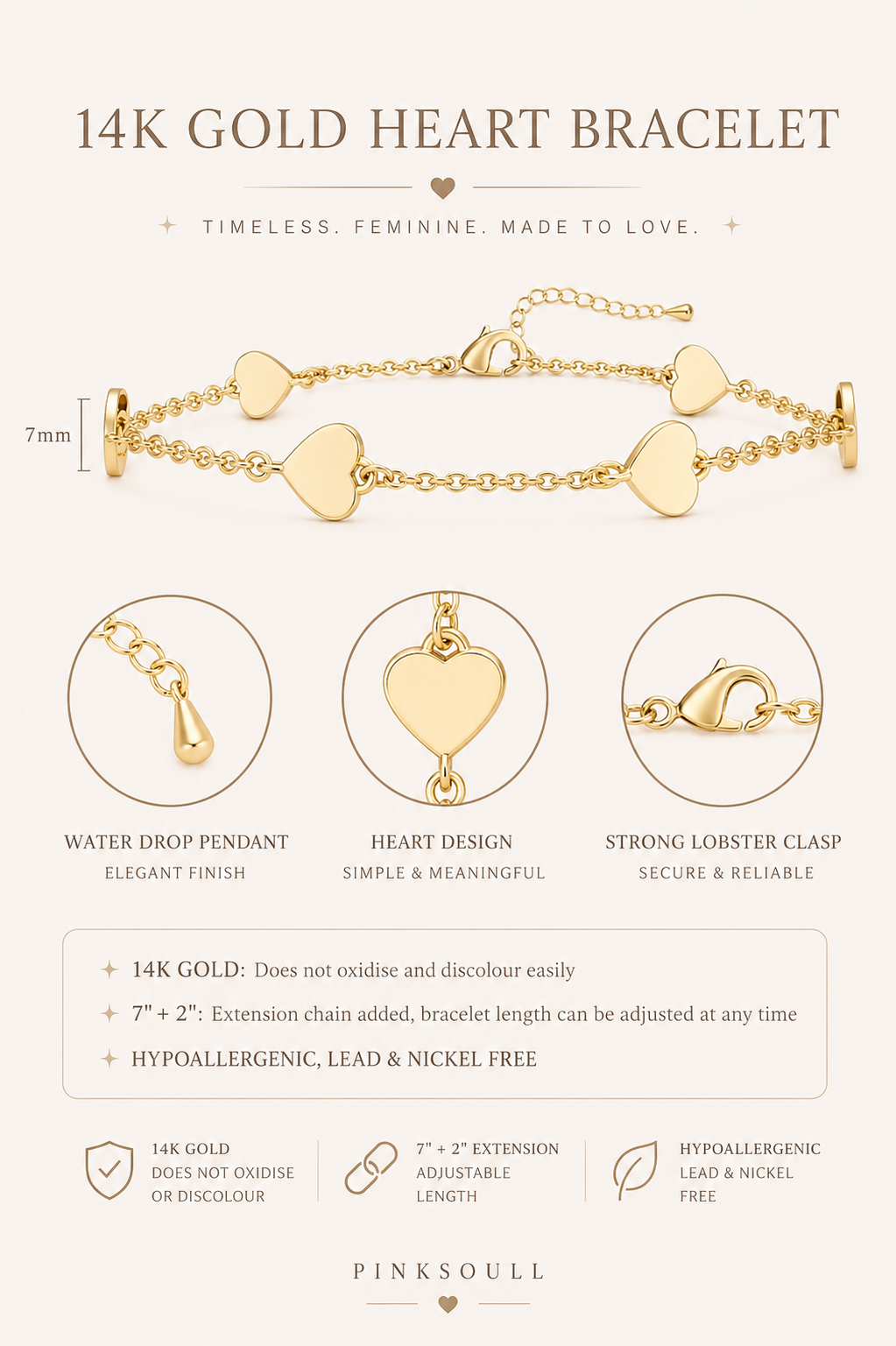 Golden Romance Stack Bracelet Set