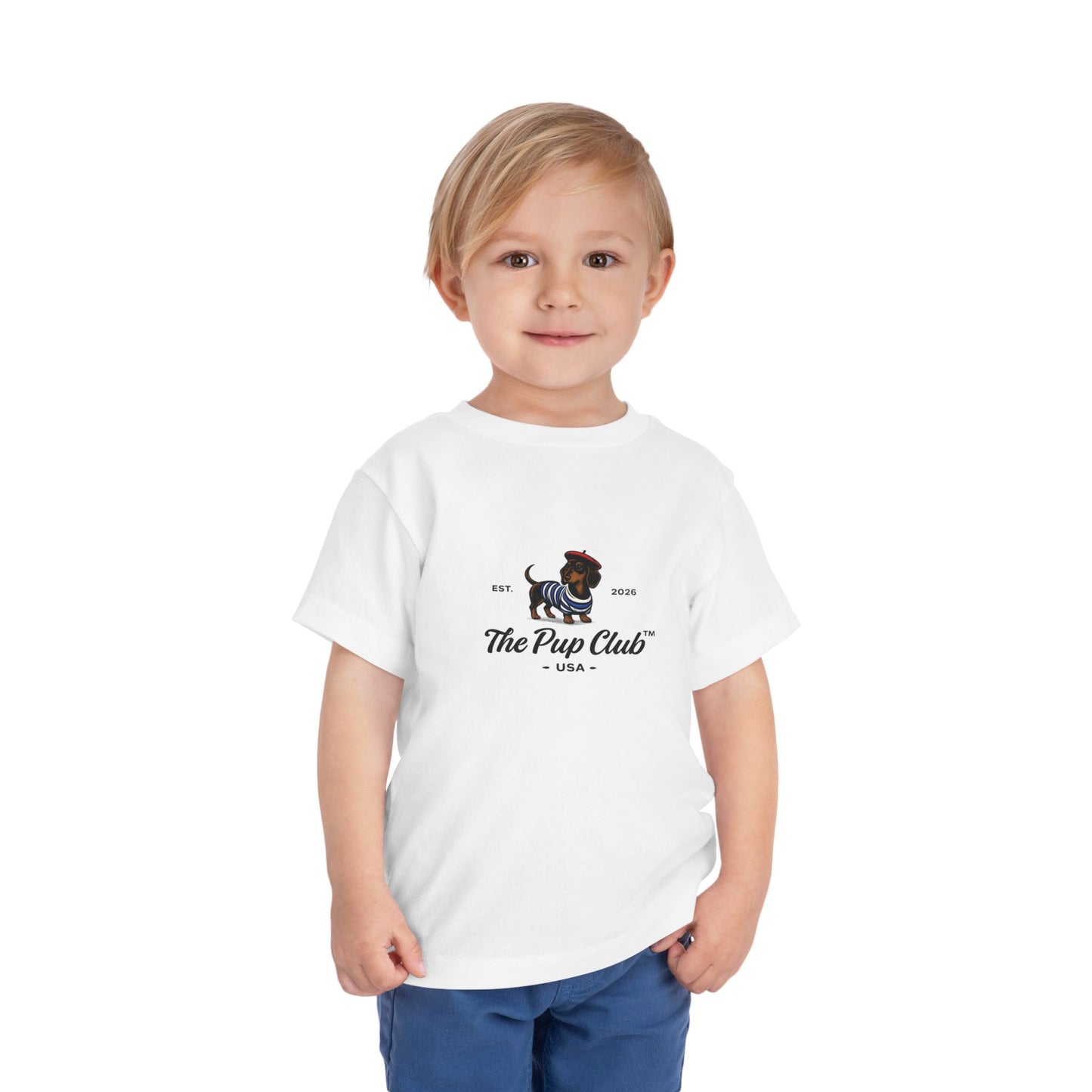 Toddler Tee — "The Pup Club" Puppy Graphic Kids Shirt