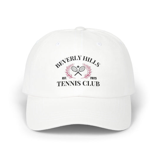 Beverly Hills Tennis Club Cap - Classic White Adjustable Hat