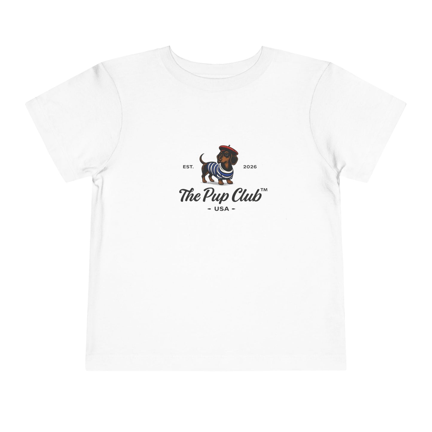 Toddler Tee — "The Pup Club" Puppy Graphic Kids Shirt