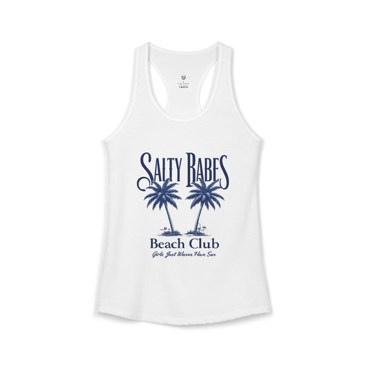 Salty Babes Beach Club Racerback Tank