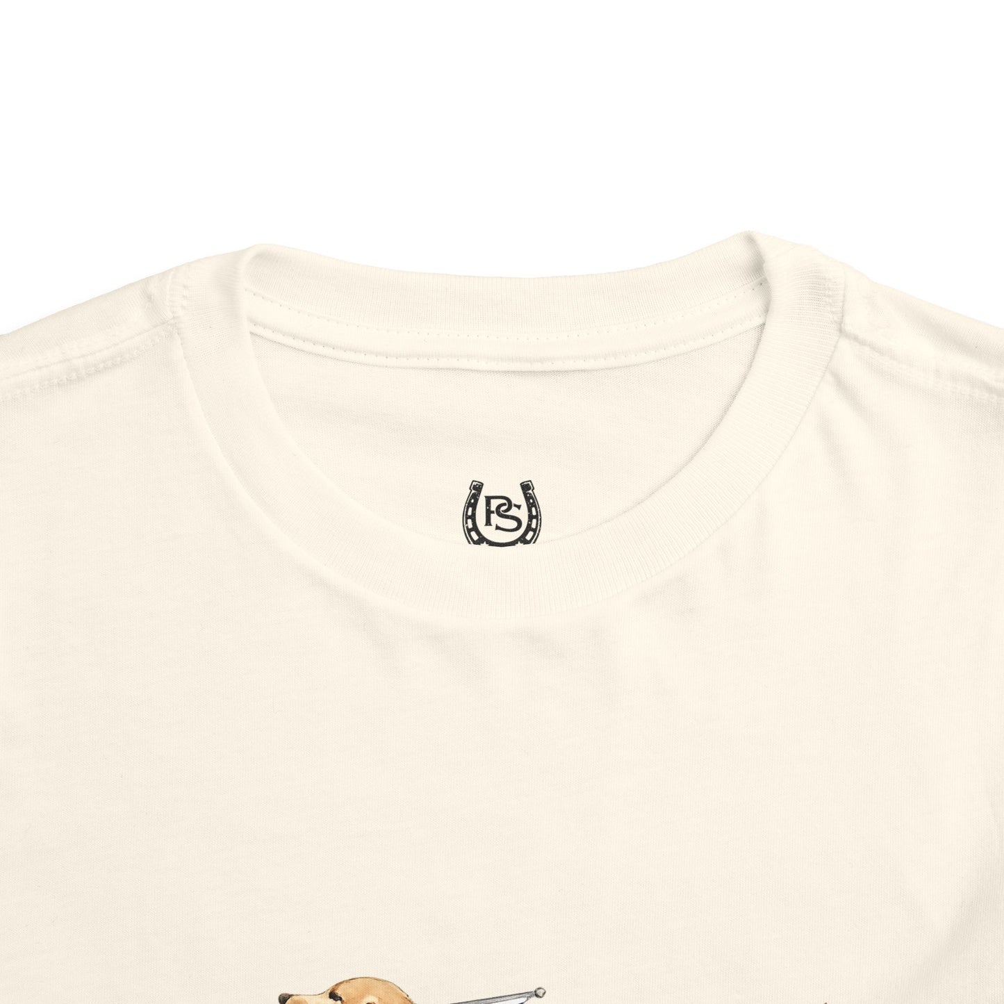 Patriotic Golden Retriever Toddler Tee — American Flag Pup