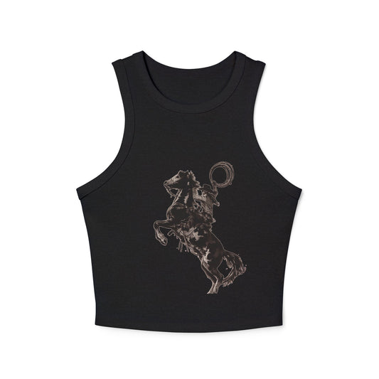 Rodeo Bronco Racer Tank Crop Top