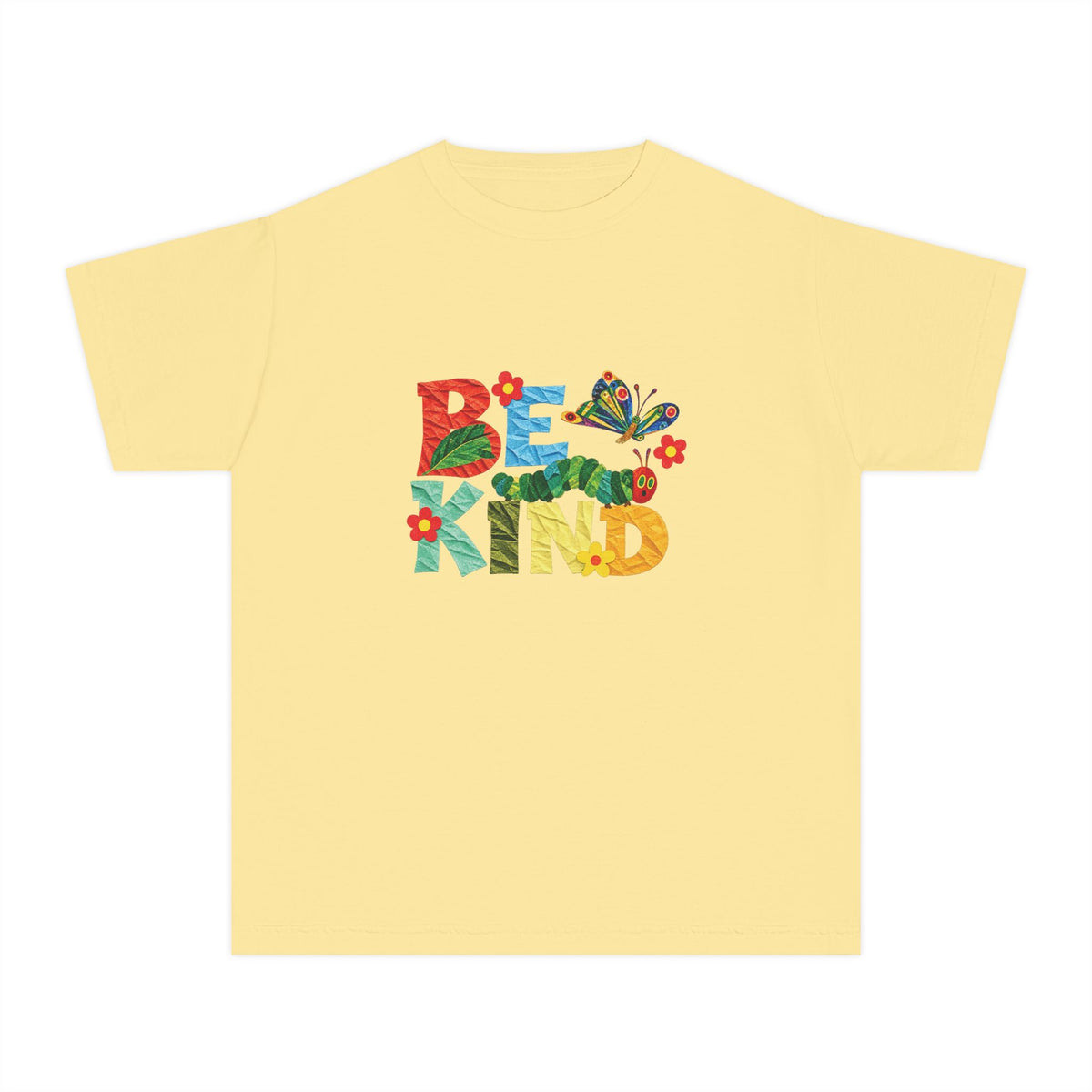 Kids "Be Kind" Floral Tee - Youth Short Sleeve Shirt
