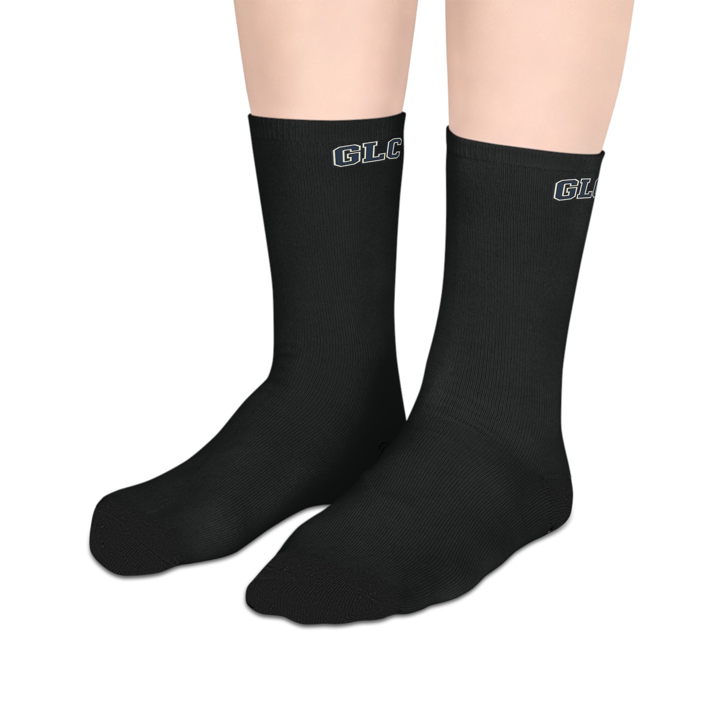 Classic Black Mid-Length Socks — Comfortable Everyday Crew Socks