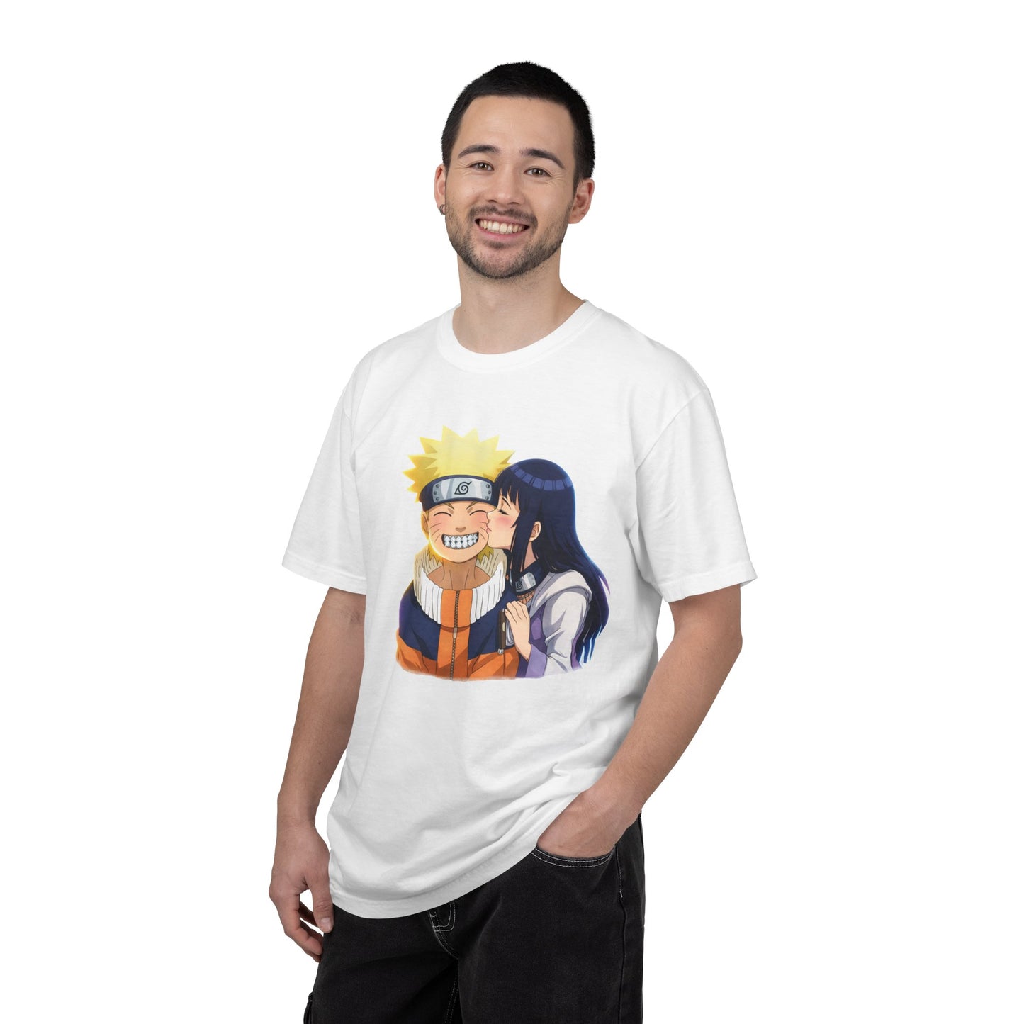 Anime Naruto & Hinata Kiss T-Shirt — Cute Romantic Shonen Tee