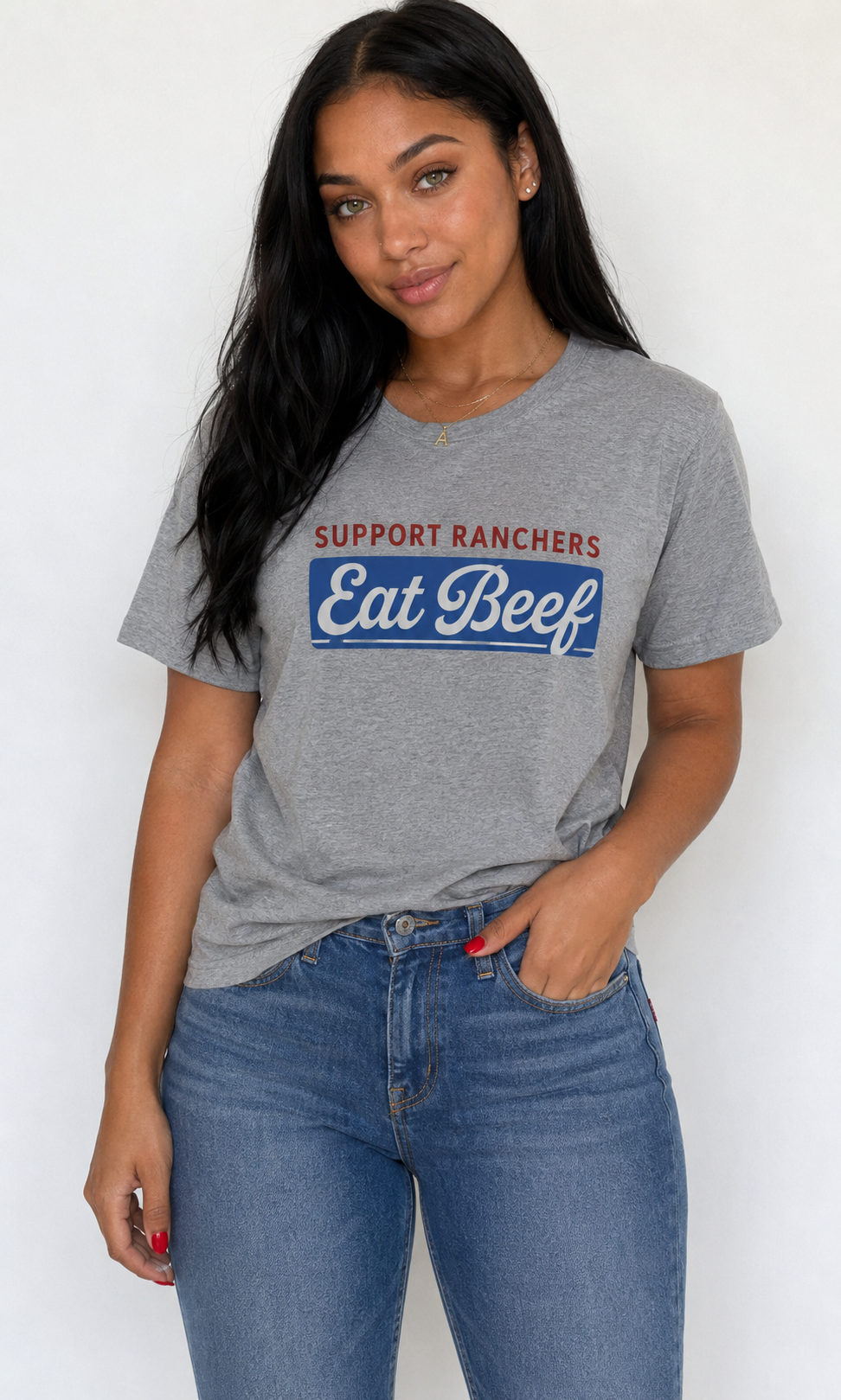 Support Ranchers "Eat Beef" Women's Cotton Tee