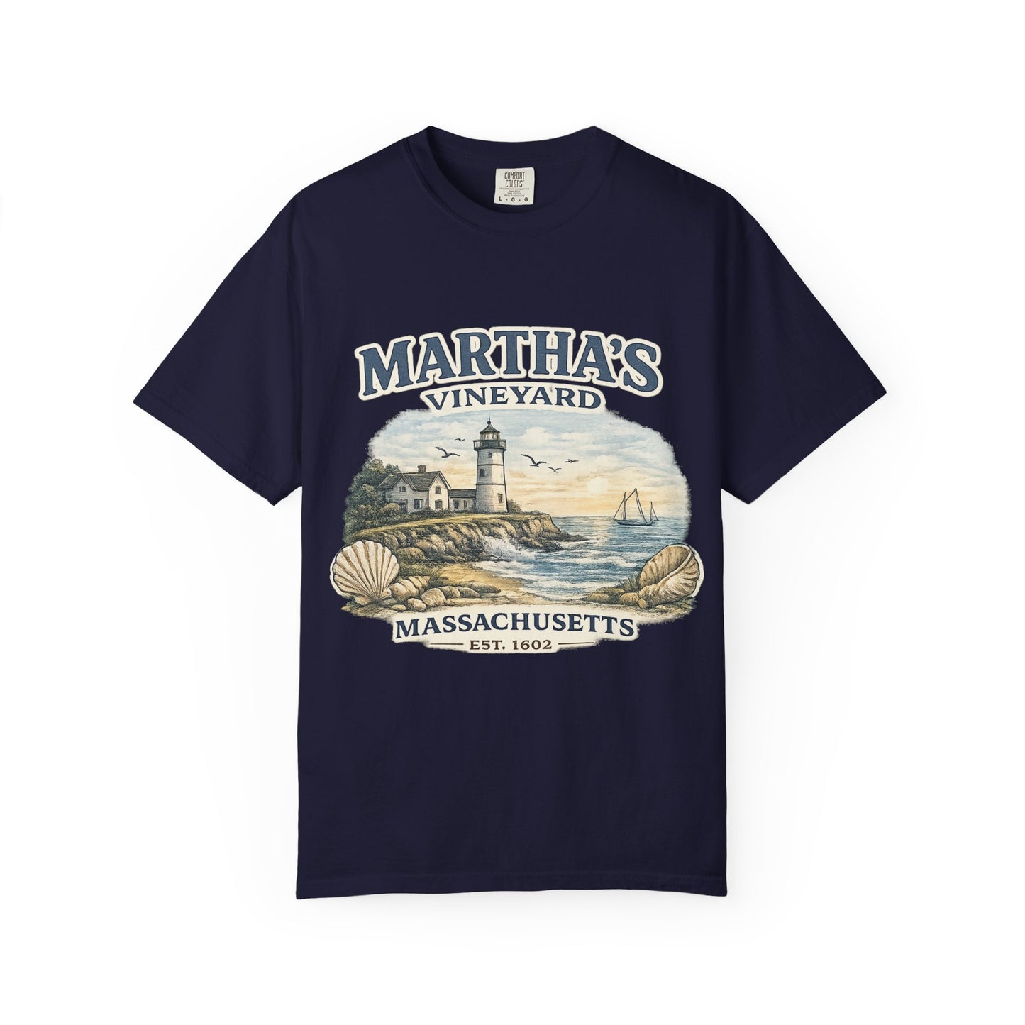Martha's Vineyard Lighthouse T-Shirt — Massachusetts Coastal Souvenir