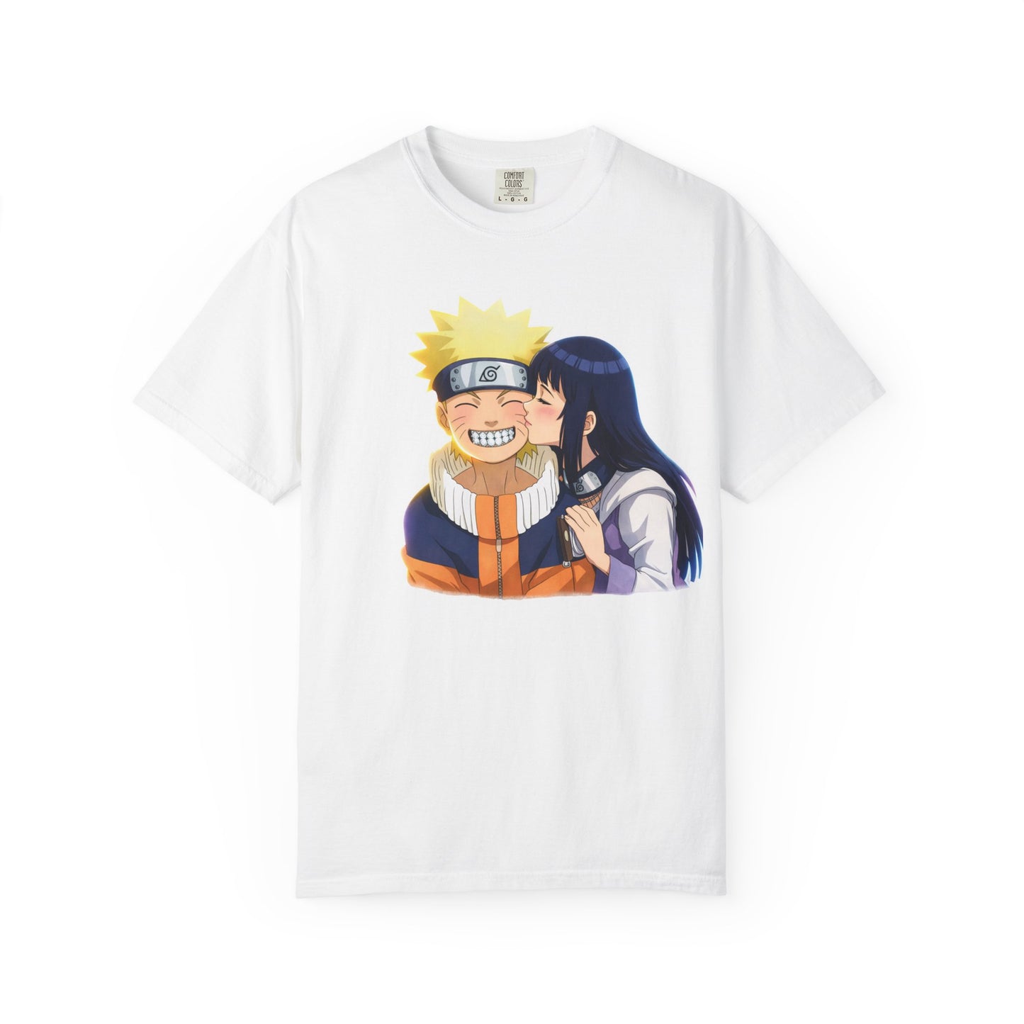 Anime Naruto & Hinata Kiss T-Shirt — Cute Romantic Shonen Tee
