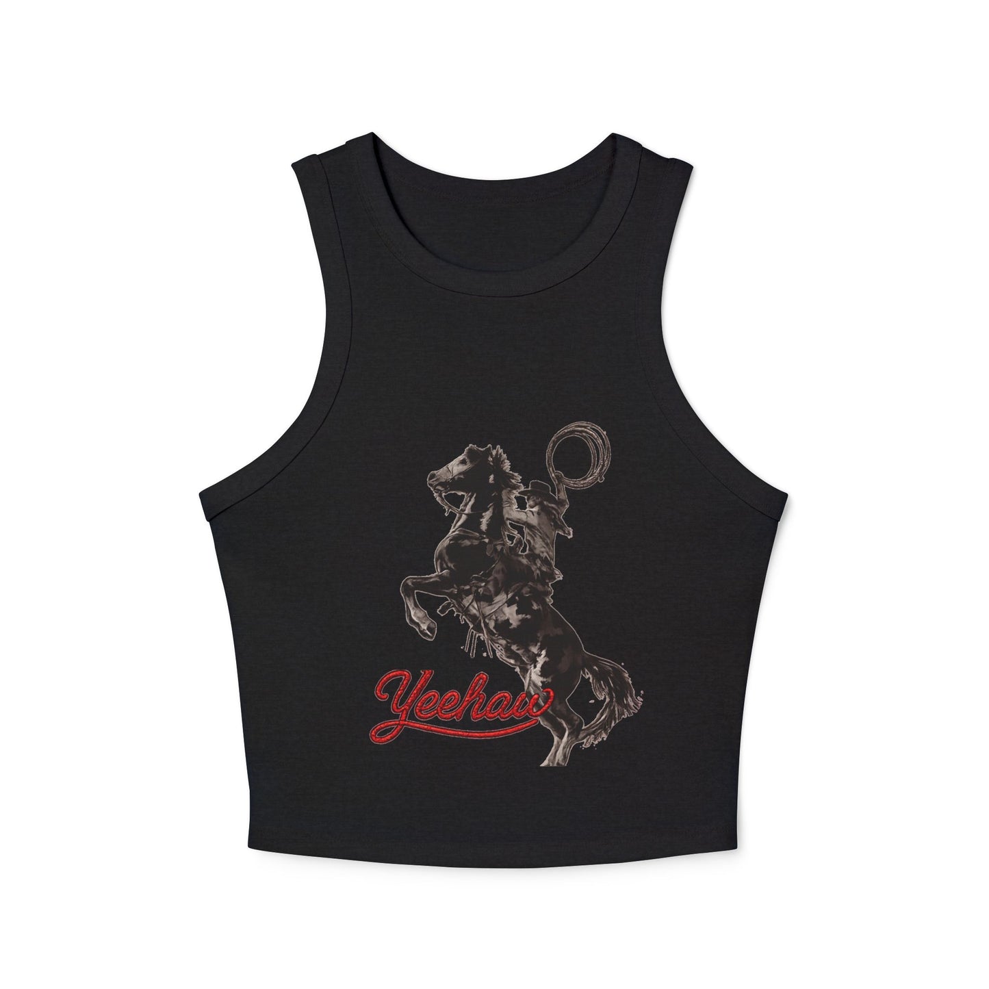 Rodeo Bronco Racer Tank Top 'Yeehaw' Cowgirl Crop