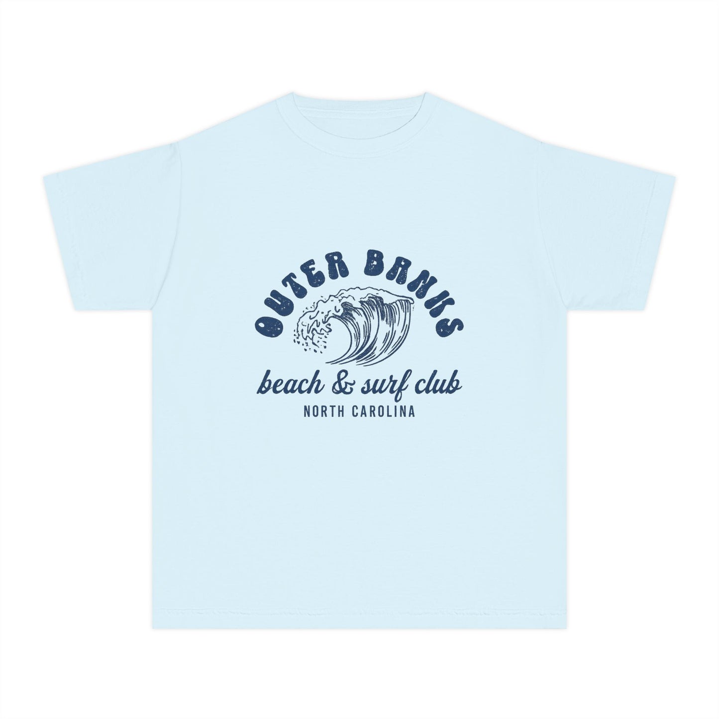 Youth Tee - "Outer Banks Beach & Surf Club" North Carolina Wave Graphic