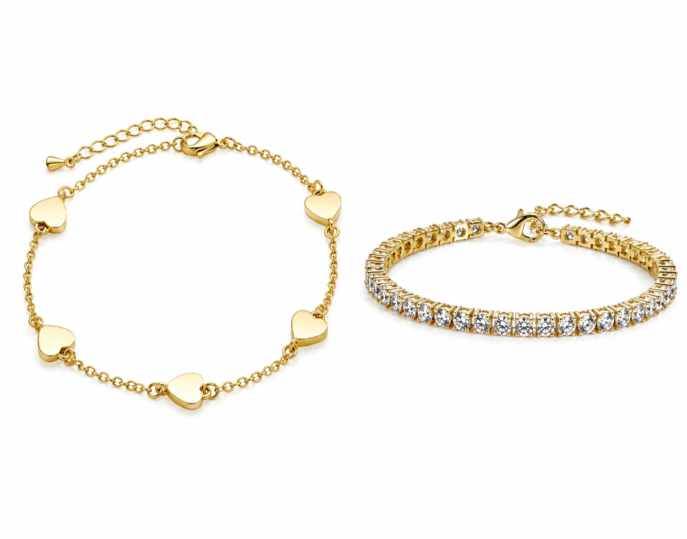 Golden Romance Stack Bracelet Set
