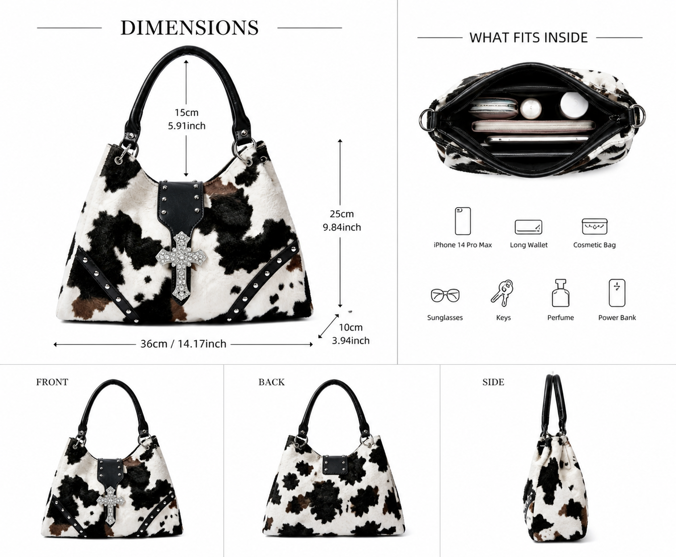 Western Cowhide Cross Purse