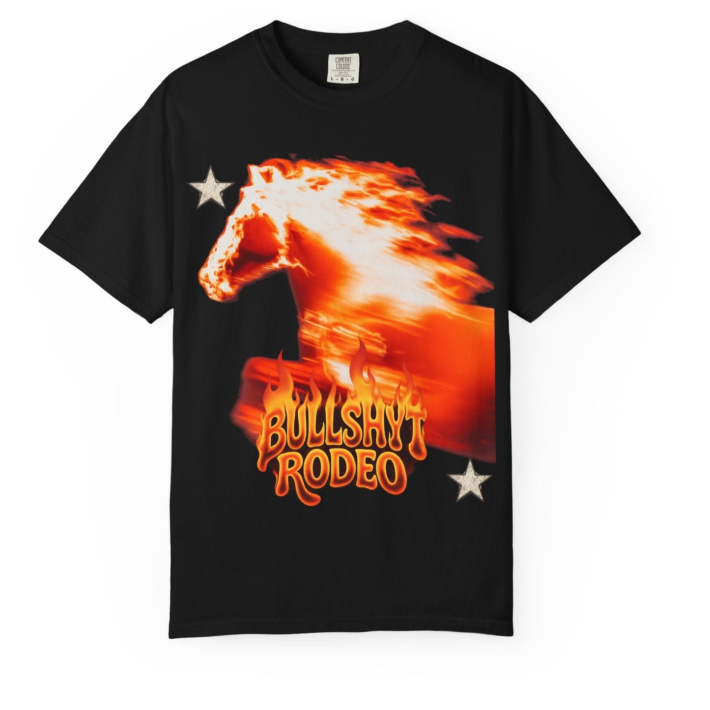 Bullshit Rodeo Flame Horse T-Shirt