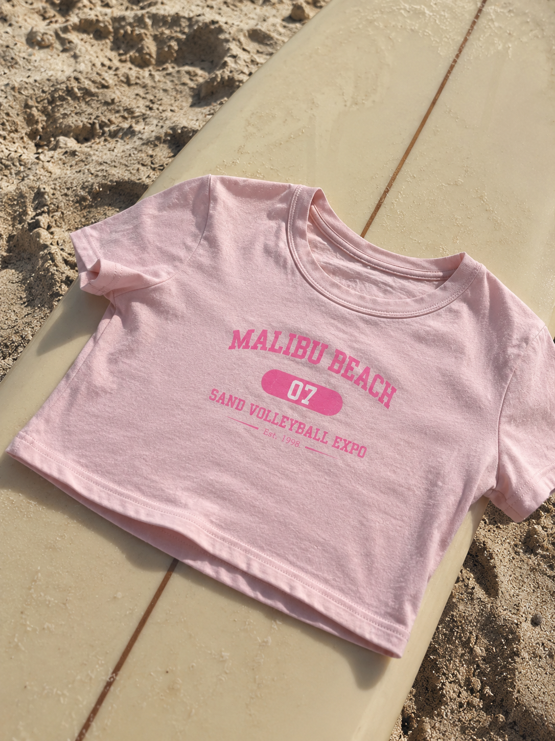 Malibu Beach 07 Sand Volleyball Baby Tee