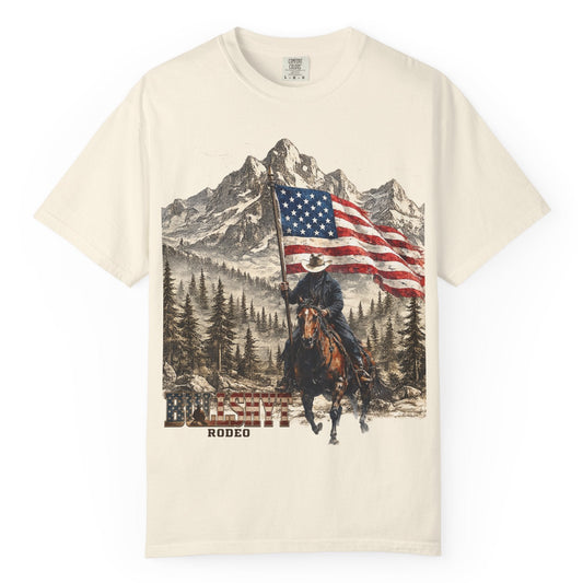Bullshyt Rodeo T‑Shirt — American Western Mountain Graphic Tee
