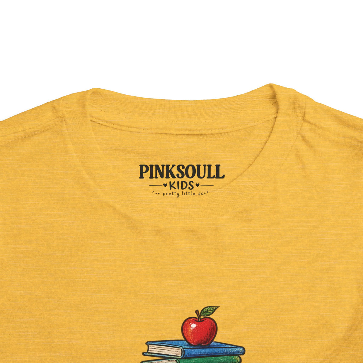 Curious Monkey Stack Toddler Tee — Cute Book & Apple Kids Shirt