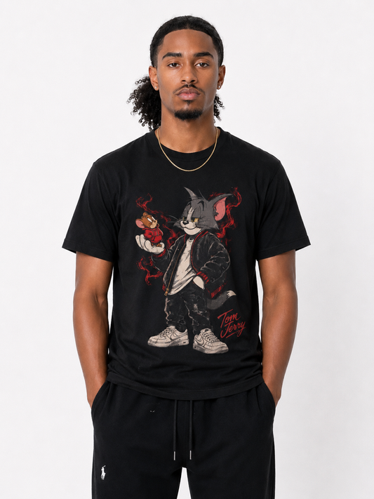 Tom & Jerry Graphic Tee – Vintage Distressed Urban Shirt | Oversized T-Shirt