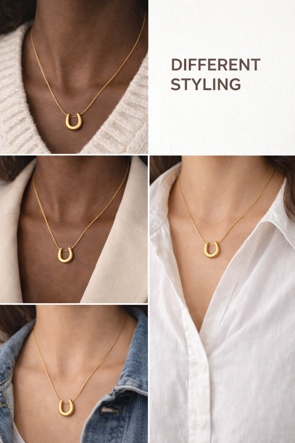 Gold Horseshoe Necklace