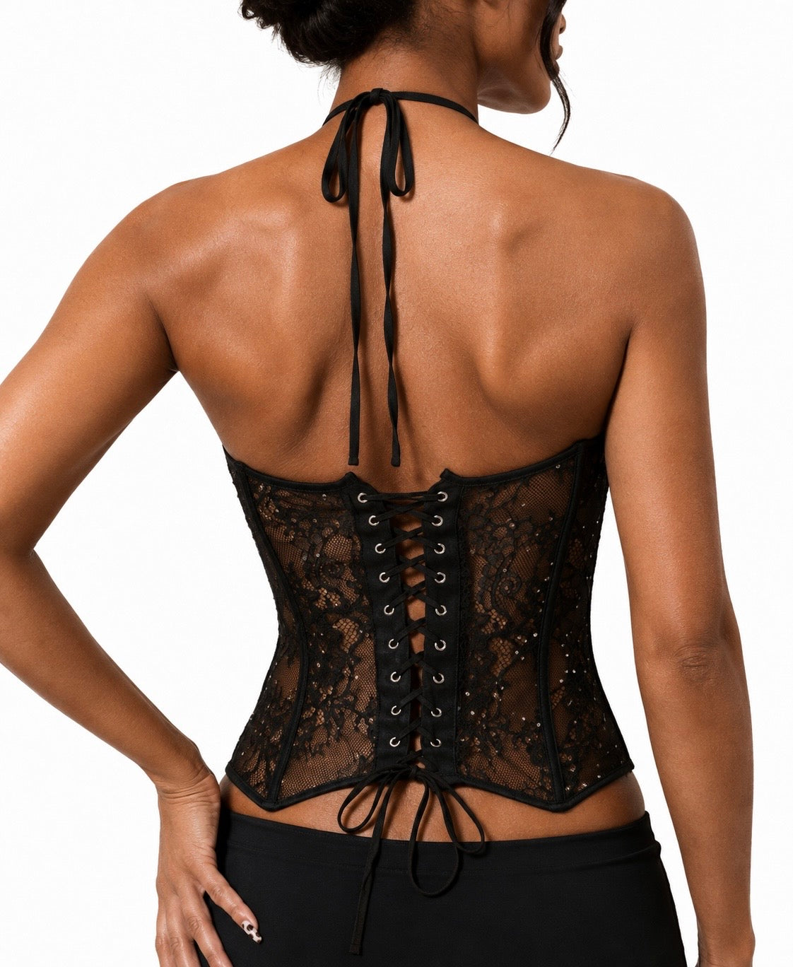 Midnight Muse Lace Corset Top