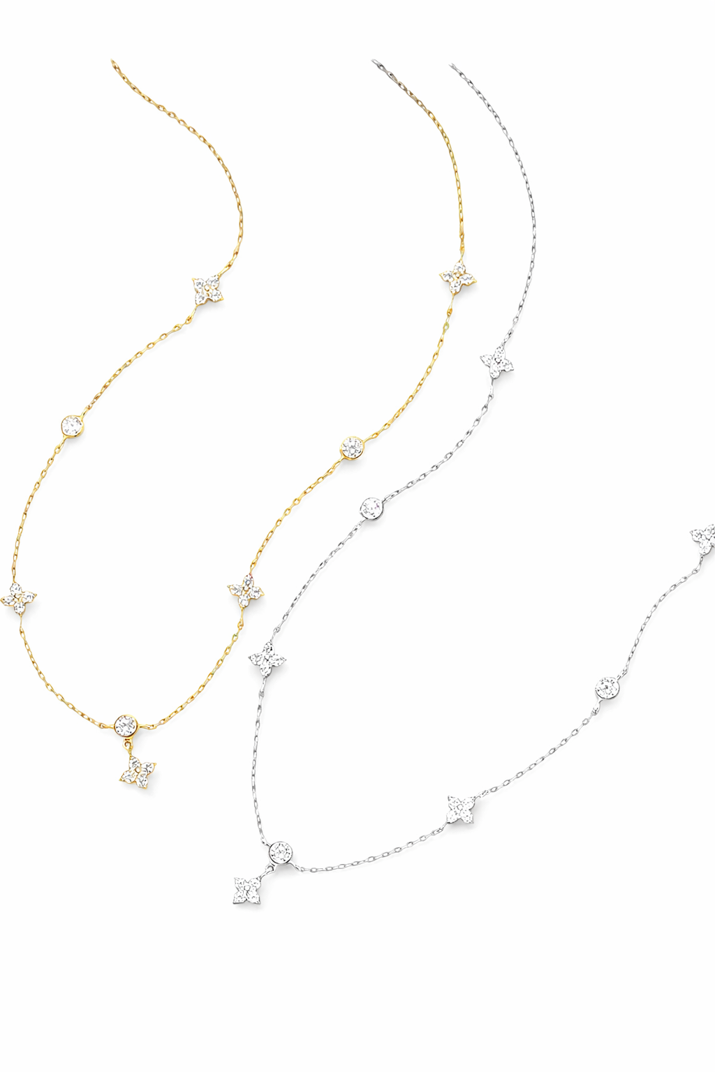 925 Sterling Silver Dainty Flower Necklace