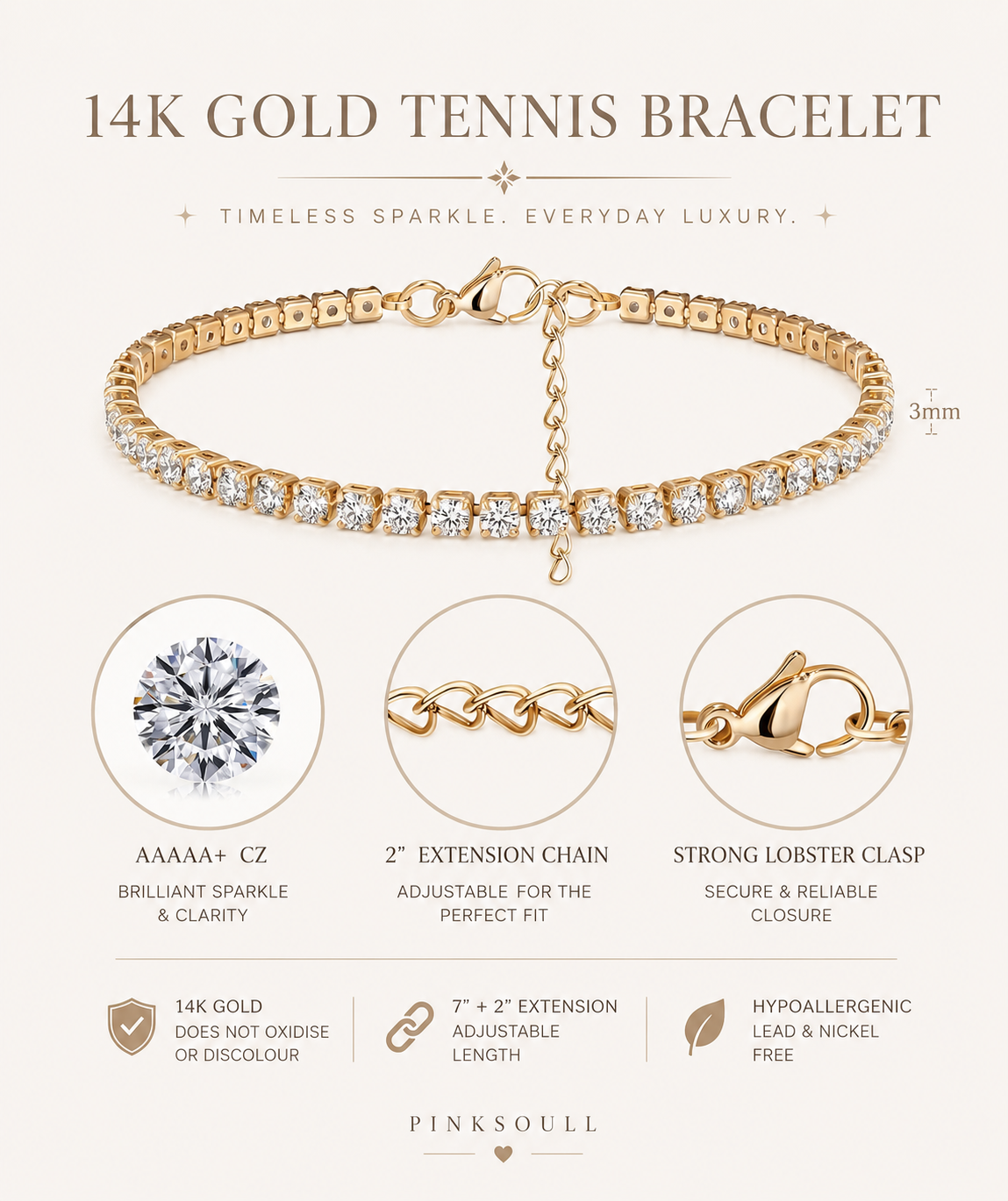 Golden Romance Stack Bracelet Set