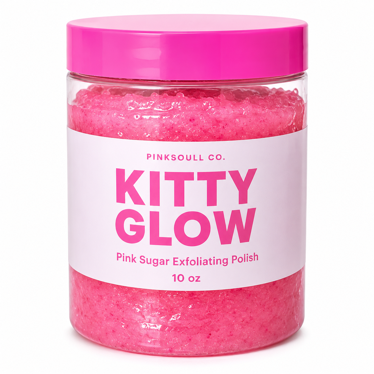 KITTY GLOW™ Pink Sugar Exfoliating Polish | 10 oz Sugar Scrub |