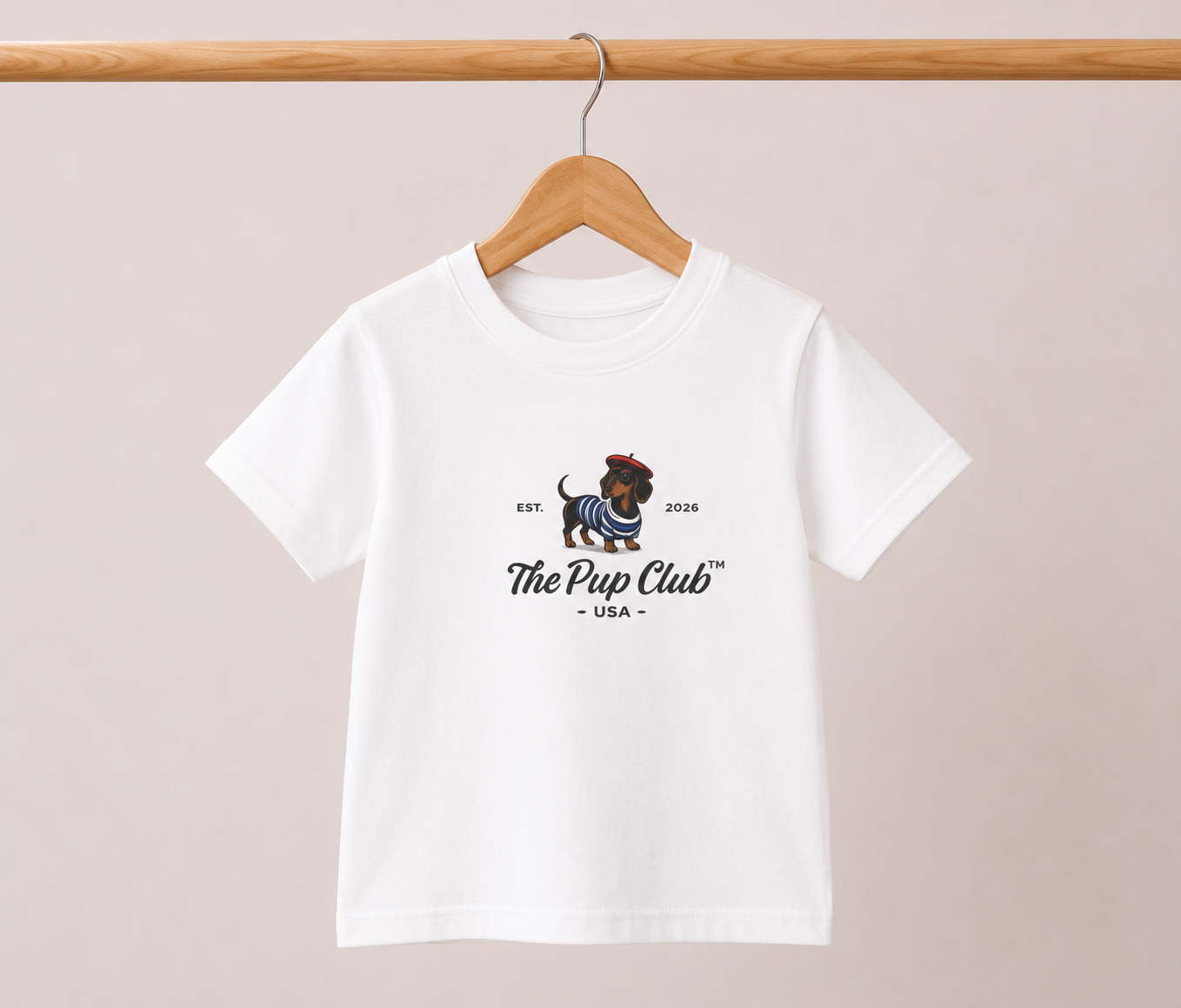 “The Pup Club" Puppy Graphic Toddler Tee